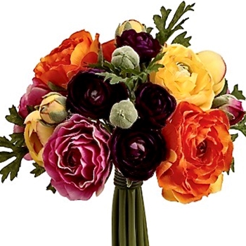 Ranunculus - Summer Mix Bouquet 9in - FBQ368-PU/OR