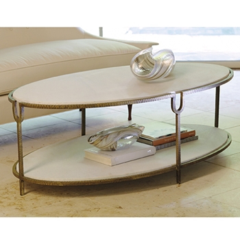 Coffee Table - Marble Oval 52W/30D/18H