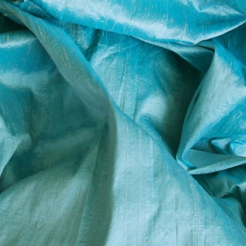 Aqua Dupioni Silk