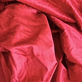 Dupioni Silk -  Coral Cream - 54in, 100% Hand Loomed Silk - India - Dry Clean Only, Do not expose to sunlight.