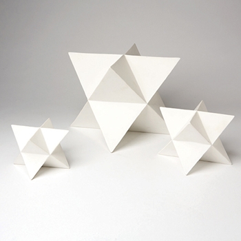 Objet - Star  White 12, 7 & 5in Set of 3