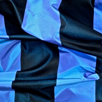 Silk Satin Taffeta Stripe - Blue Black 4.5 IN - 100% Silk, 54in, Vertical up the roll. Dry Clean Only, Do not expose to sunlight.