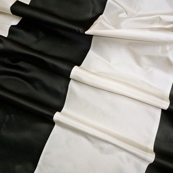 02. Ivory/Blk Silk Stripe Satin