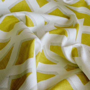 Print - Elton Grille Citron, 100% Cotton, 54in, Repeat 13H x 7V  