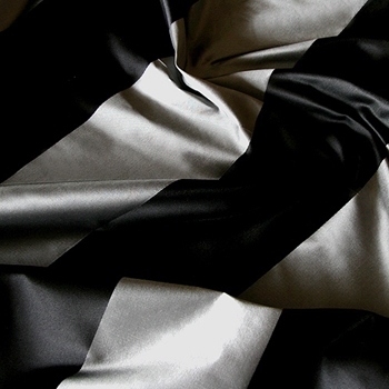 Silk Satin Taffeta Stripe - Pewter Black 4.5 IN - 100% Silk, 54in, Vertical up the roll. Dry Clean Only, Do not expose to sunlight.