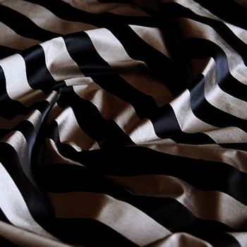 12. Mocha Silk Stripe Satin