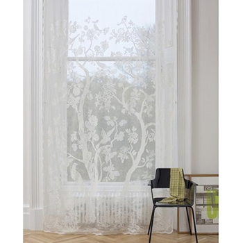 Madras Lace - Ivory Curtain Panel Paradiso 69W/98H