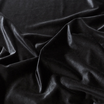 Velvet - Gian - Black - 56in, 100% Polyester Knitted Construction, Easy Care Washable