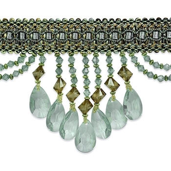 Glass Fringe Pewter Isabella 4in