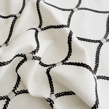 16. Blk/White Embroidered Deane Zinc