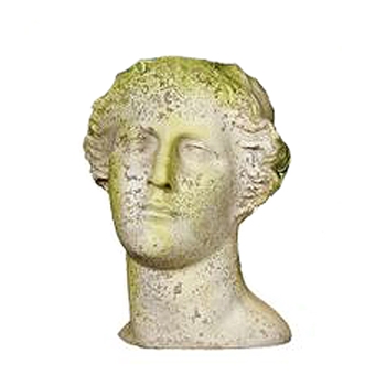 Planter Head Venus 11W/12D/14H White Moss