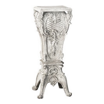 Pedestal - French 15W/30H - Base 11.5SQ - Top 8.5SQ  24lb - Fiberstone Oyster