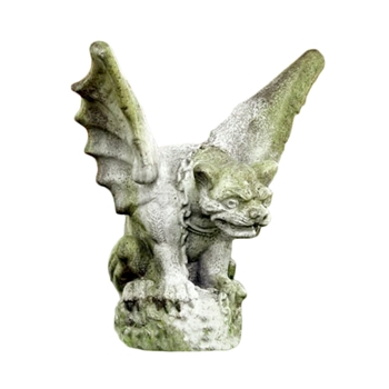 Statuary Gargole 25W/10D/25H White Moss