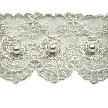 Lace - Vintage Rose 1.58in Pearl White