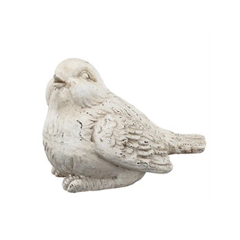 Bird Sparrow Resin White Wash 14W/9D/9H