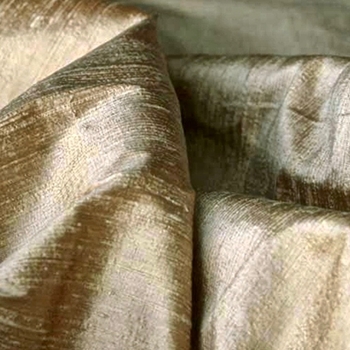 Dupioni Silk - Honey Almond - 54in, 100% Hand Loomed Silk - India - Dry Clean Only, Do not expose to sunlight.