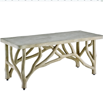 Coffee Table - Creekside Faux Bois Concrete 42W/18D/18H