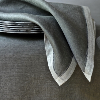 Linen Napkin Majesty Pewter 21SQ