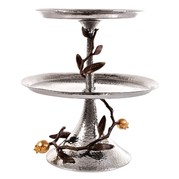 Aram Pomegranate Stand 2Tier 9W/18H Etagere