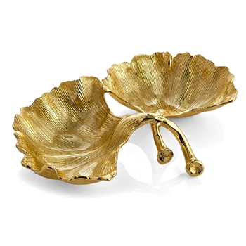 Aram Gold Leaf Ginkgo Double Bowl 10W/7D/2H