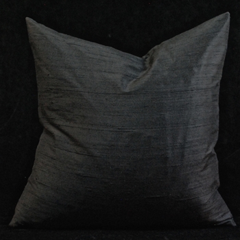 Silk Dupioni Black Cushion 18SQ