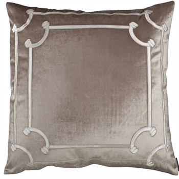 Lili Alessandra - Angie Velvet Champagne Ribbon Euro Sham