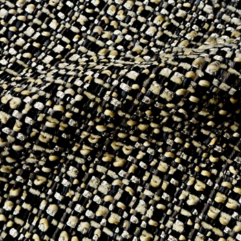 Tweed - Jackie-O - Pyrite - 54in Width, 49% Polyester, 23% Acrylic, 24% Cotton, 50K DR. Approx Bolt size 40YD