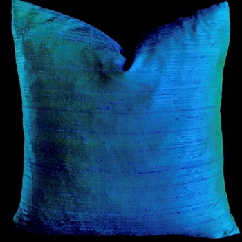 Silk Dupioni Teal Rich Cushion 18SQ