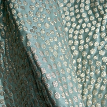 Jacquard - Spa Sage 57in, 65% Polyester, 35% Metallic