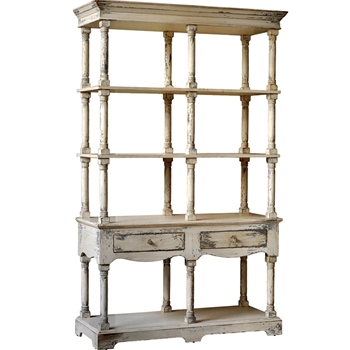 Etagere - Emilia Vintage White 51W/19D/81H