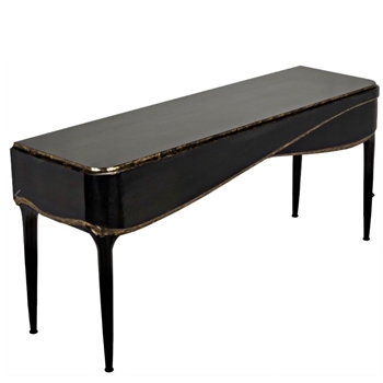 Console - Carlisle 72W/20D/32H Mahogany Solids Black/Gold