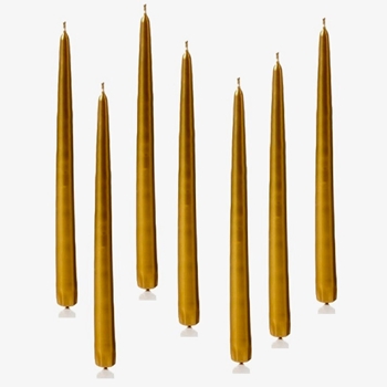 Candlestick - Taper - 12in Metallic Gold 