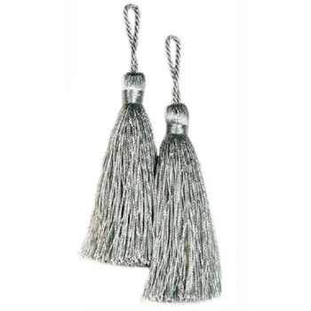 Key-Tassel Elegance Pair 3.5IN Silver