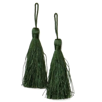 Key-Tassel Elegance Pair 3.5IN Olive Green