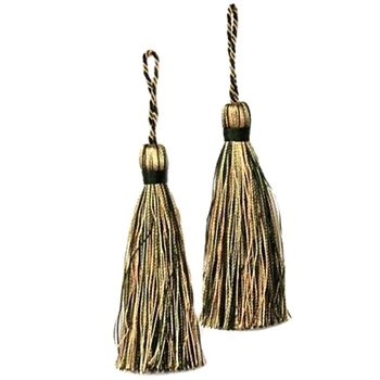 Key-Tassel Elegance Pair 3.5IN Moss