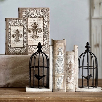 Book Box - Fleur D'Lys Set of 2 11W/8D/3H