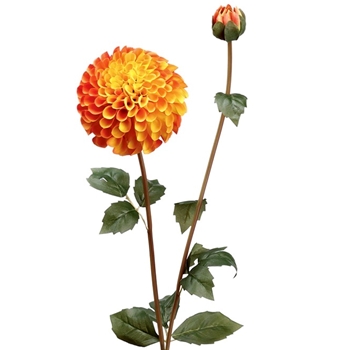 Dahlia - Pom Orange 31IN - FSD291-OR/YE