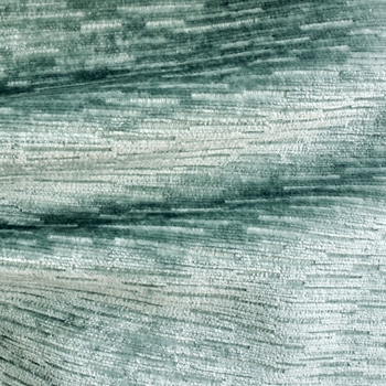 Chenille Velvet - Driftwood - Bottle Glass Aqua - Horizontal silky soft striae weave. Unbacked, 54in Wide, 100% Polyester. Machine wash & Dry.