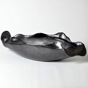 Bowl - Free form Graphite Ceramic LARGE 29W/11D/7H