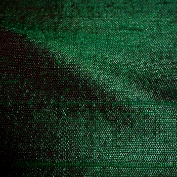 Dupioni Silk - Eden Emerald - 54in, 100% Hand Loomed Silk - India - Dry Clean Only, Do not expose to sunlight.