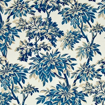 Print - Sylvan Azure Calypso - ROBERT ALLEN @ HOME, 54in, 100% Cotton, 25V x 27H repeat. , 30K DR