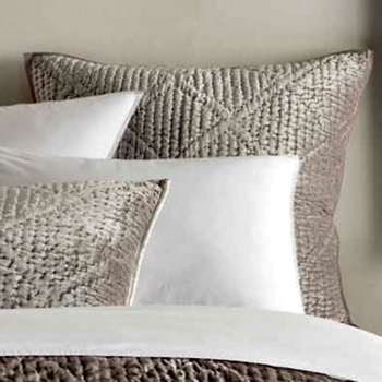 Pine Cone Hill - Parisienne Velvet Grey Sham Cover Euro 26SQ (Pillow Insert Sold Separately)