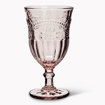 Goblet - Pink Flower Wine 6.5in