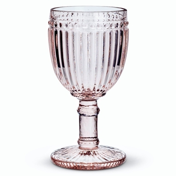 Goblet - Pink Dot Panel Wine 7in