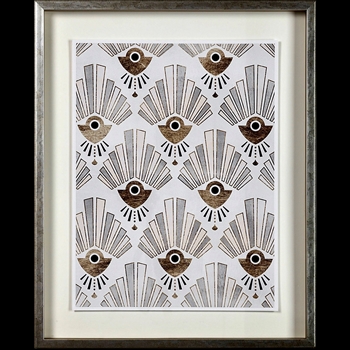 *26W/32H Framed Print Deco Patterning III