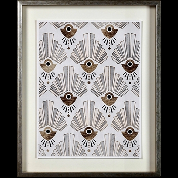 26W/32H Framed Print Deco Patterning III