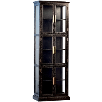 Curio - Dedham Black Wash 26W/16D/83H - Reclaimed Oak & Pine