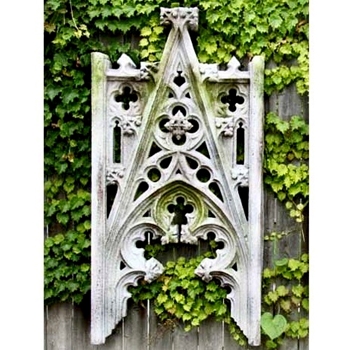 24W/46H Plaque - Garden Wall Tracery Fiberstone White Moss