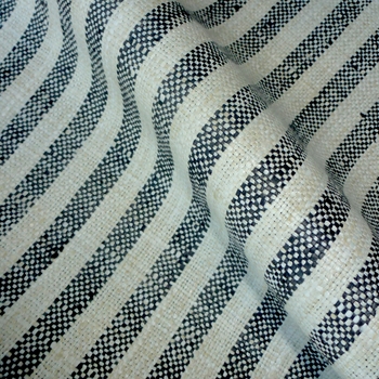 Stripe - Swift Thunder Black Natural - 100% Polyester,  54in, Vertical Stripe, 7/8in Repeat, 51KDR