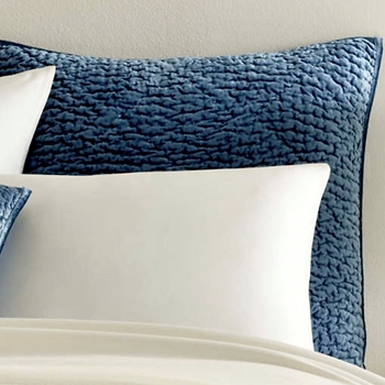 Pine Cone Hill - Parisienne Velvet Slate Blue Sham Cover  Euro 26SQ (Pillow Insert Sold Separately)